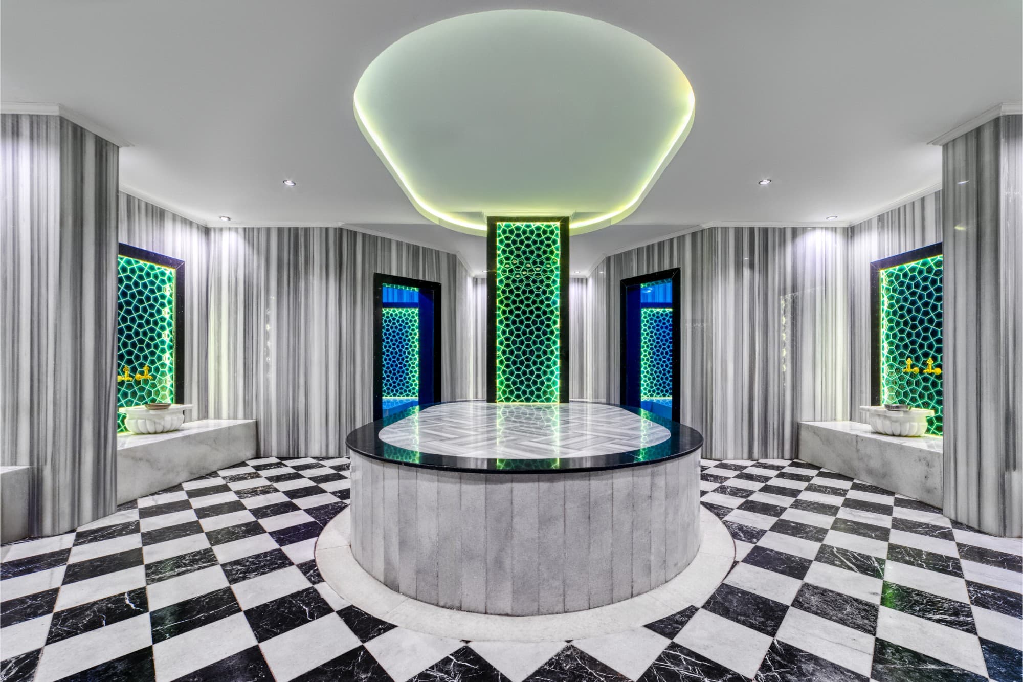 Mermer göbek taşlı hamam